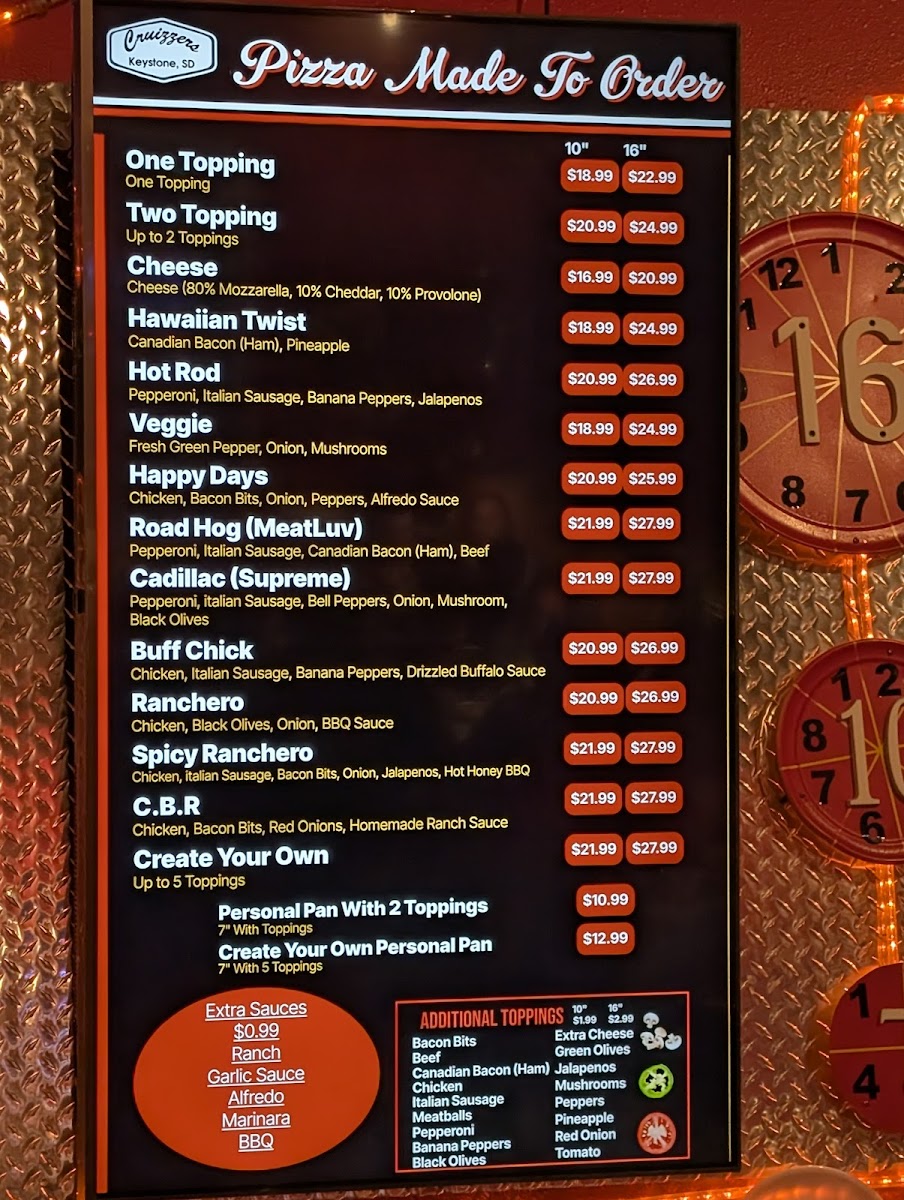 Cruizzers Menu - Image 2